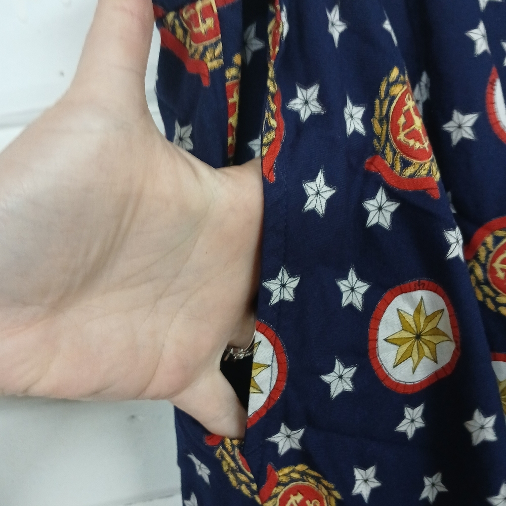 Vintage Pendleton Nautical Button Front Maxi Skir… - image 4